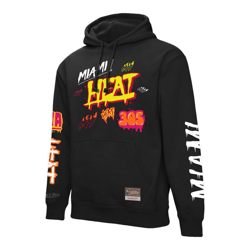 NBA SLAP STICKER HOODIE HEAT - Black - Image 1