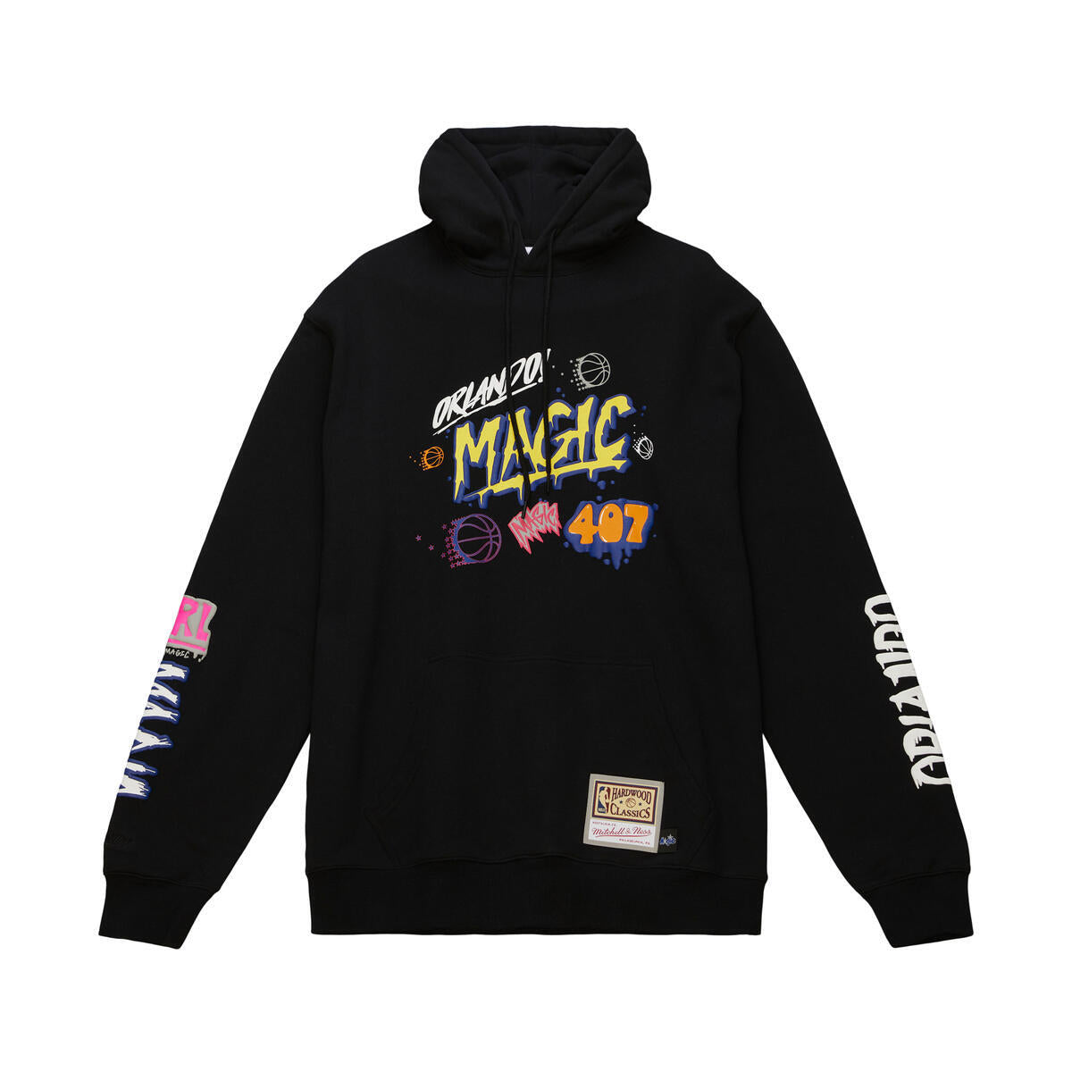 NBA SLAP STICKER HOODIE MAGIC Black FPHD4771-OMAYYPPPBLCK - Image 1