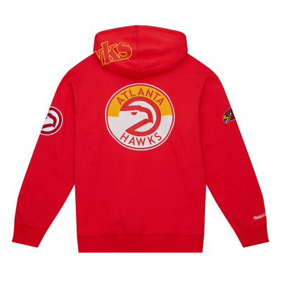 NBA M&N CITY COLLECTION FLEECE HOODIE HAWKS Red FPHD4987-AHAYYPPPRED1 - Image 3