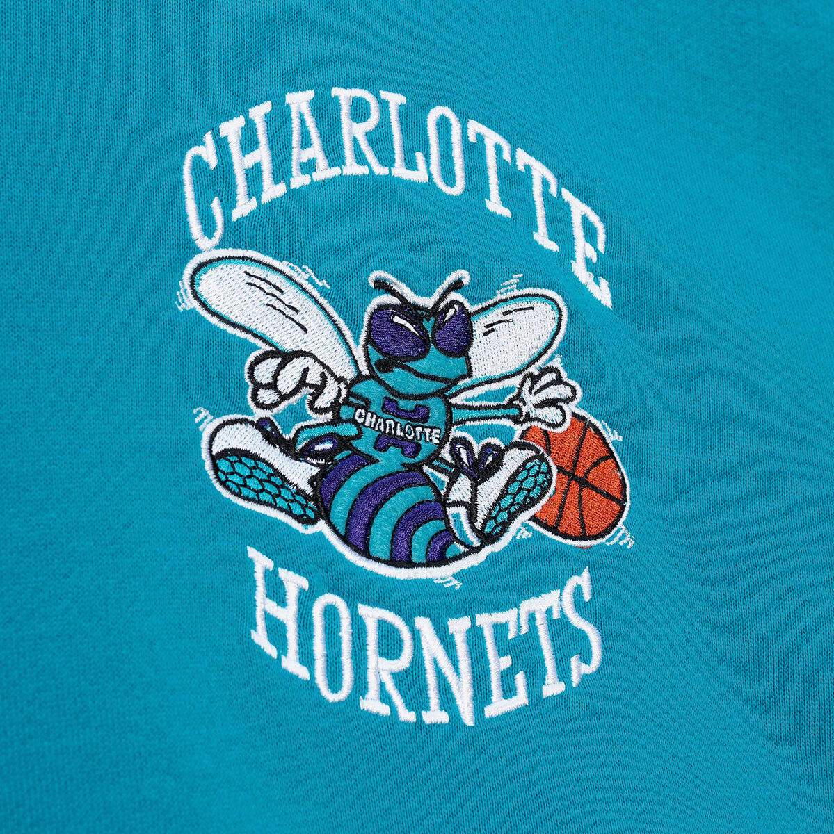 NBA M&N CITY COLLECTION FLEECE HOODIE HORNETS Hornets Blue FPHD4987-CHOYYPPPHRBL - Image 3
