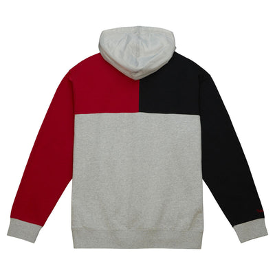 NBA TIE BREAKER FLEECE HOODIE BULLS - Grey Heather-Red - Image 2