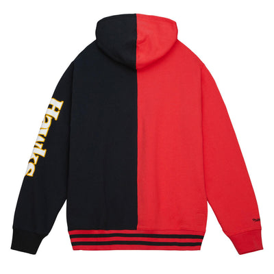 NBA SPLIT COLOR FLEECE HOOD HAWKS - Red-Black - Image 2