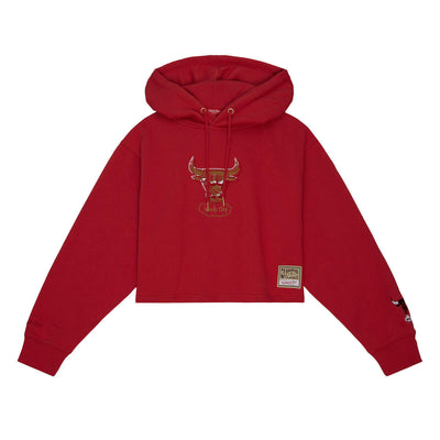 NBA W GOLDEN HOUR GLAZE CROP HOODIE BULLS - Image 1