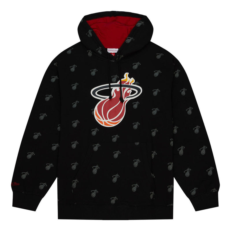 NBA AOP FLEECE HOODIE HEAT Black FPHD5940-MHEYYPPPBLCK - Image 1