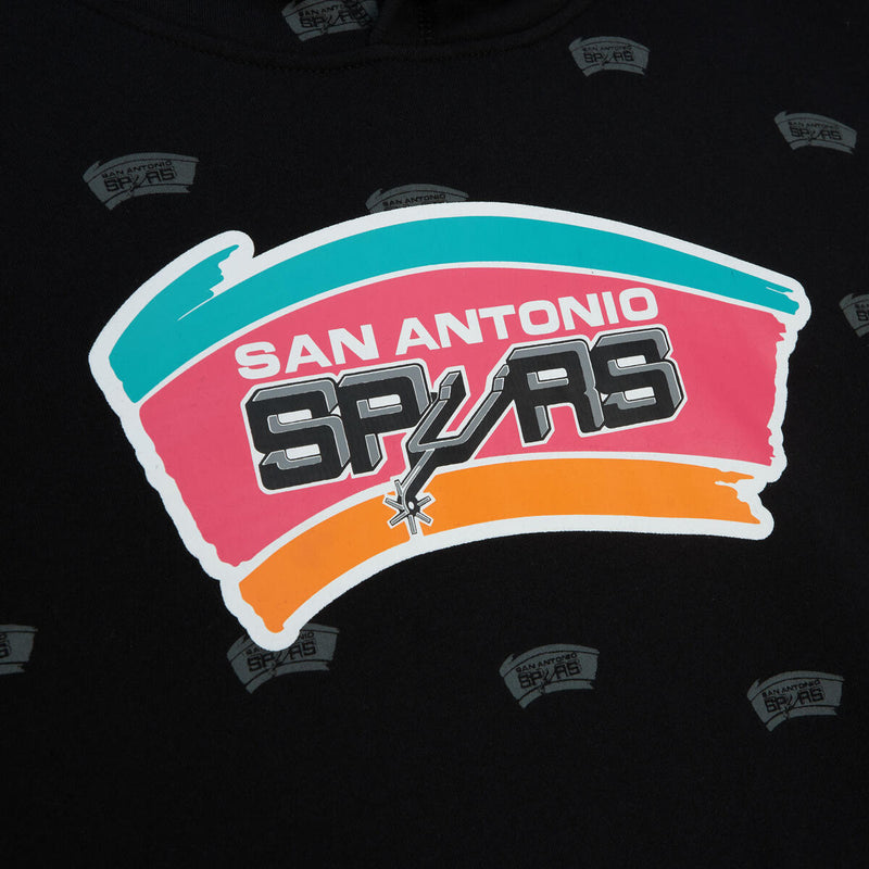 NBA AOP FLEECE HOODIE SPURS Black FPHD5940-SASYYPPPBLCK - Image 3