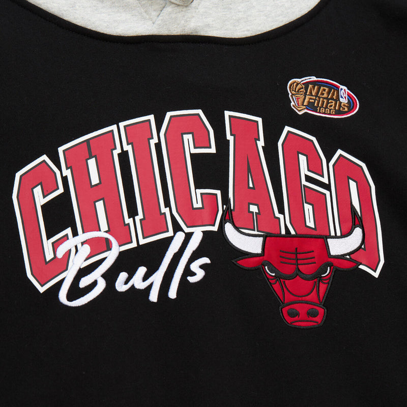 NBA PREMIUM FLEECE HOODIE VINTAGE LOGO BULLS Black FPHD6593-CBUYYPPPBLCK - Image 3