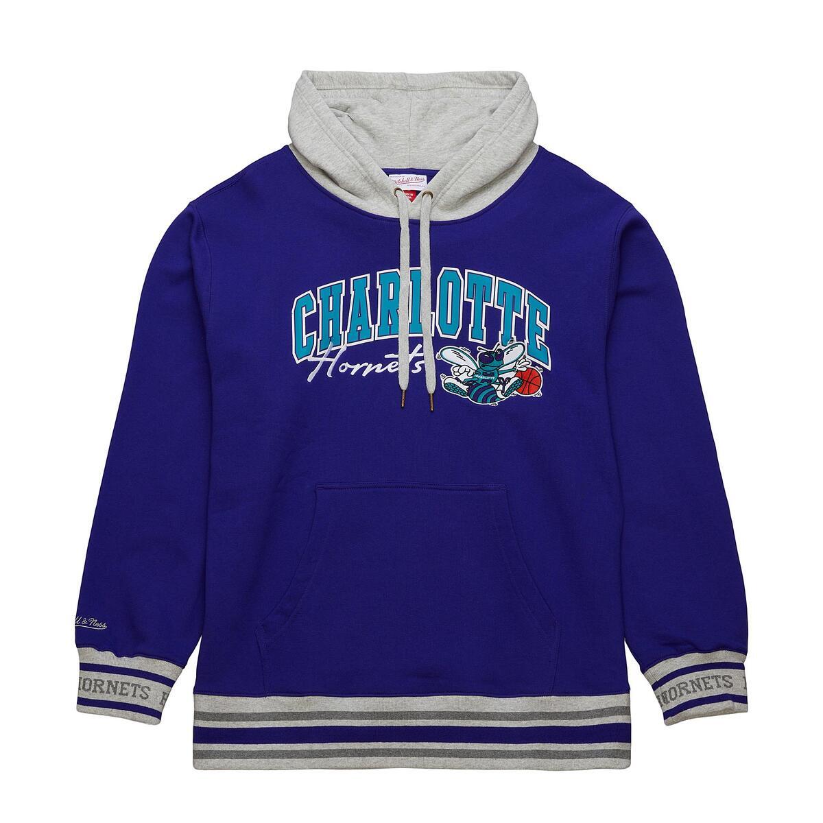 NBA PREMIUM FLEECE HOODIE VINTAGE LOGO HORNETS Hornets Blue FPHD6593-CHOYYPPPHRBL - Image 1