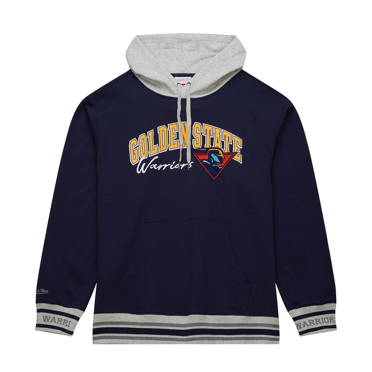 NBA PREMIUM FLEECE HOODIE VINTAGE LOGO WARRIORS Navy FPHD6593-GSWYYPPPNAVY - Image 1
