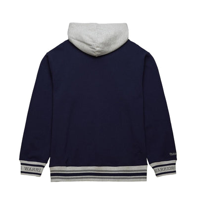 NBA PREMIUM FLEECE HOODIE VINTAGE LOGO WARRIORS Navy FPHD6593-GSWYYPPPNAVY - Image 2