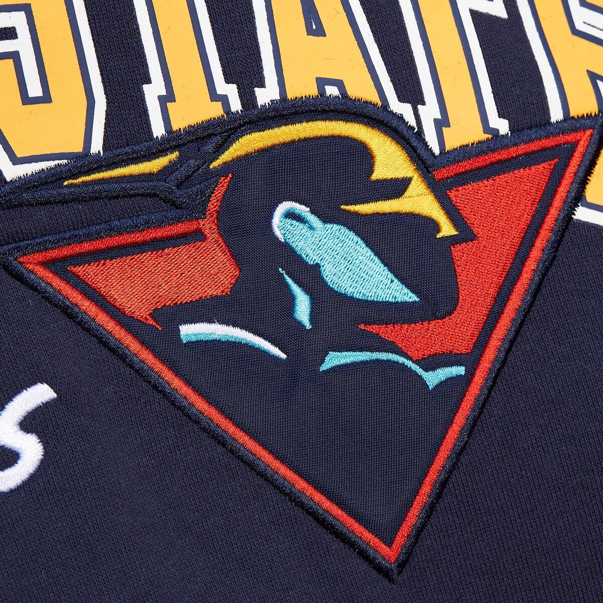 NBA PREMIUM FLEECE HOODIE VINTAGE LOGO WARRIORS Navy FPHD6593-GSWYYPPPNAVY - Image 4