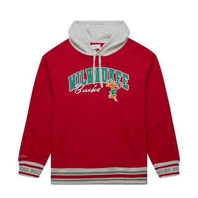 NBA PREMIUM FLEECE HOODIE VINTAGE LOGO BUCKS Scarlet FPHD6593-MBUYYPPPSCAR - Image 1