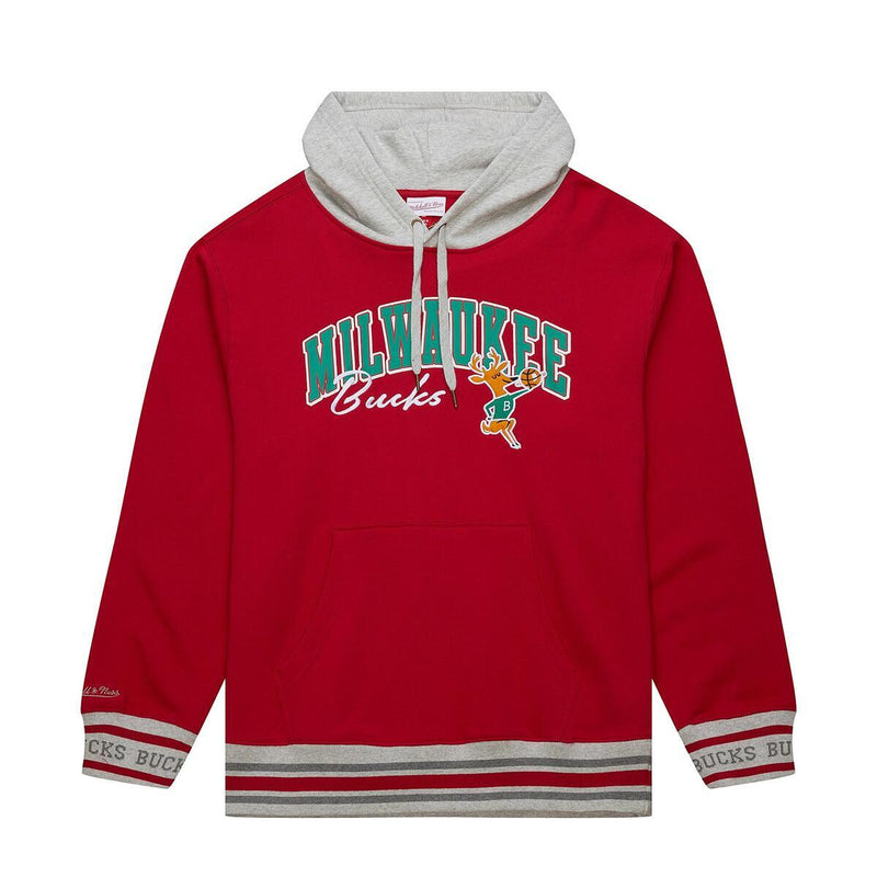 NBA PREMIUM FLEECE HOODIE VINTAGE LOGO BUCKS Scarlet FPHD6593-MBUYYPPPSCAR - Image 1
