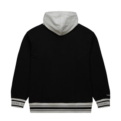 NBA PREMIUM FLEECE HOODIE VINTAGE LOGO 76ERS Black FPHD6593-P76YYPPPBLCK - Image 3