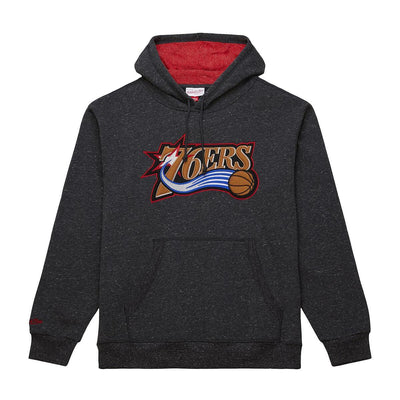 NBA SNOW WASHED FLEECE HOODIE 76ERS Black FPHD6598-P76YYPPPBLCK - Image 1