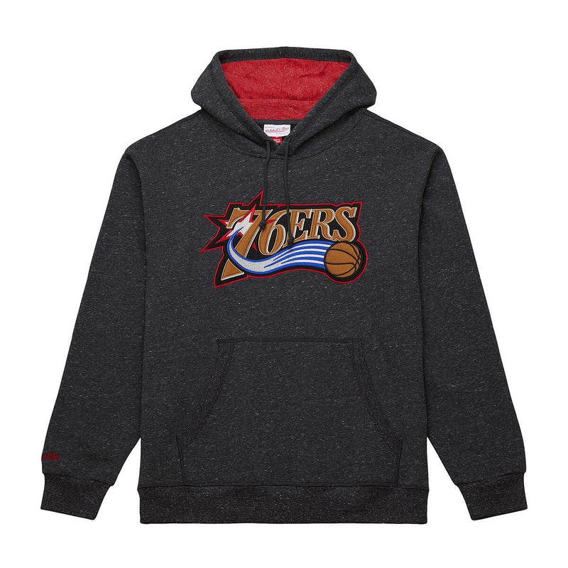 NBA SNOW WASHED FLEECE HOODIE 76ERS Black FPHD6598-P76YYPPPBLCK - Image 1