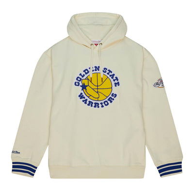 NBA CHAINSTITCH HEAVYWEIGHT HOODIE RETRO WARRIORS Cream FPHD6657-GSWYYPPPCREA - Image 1