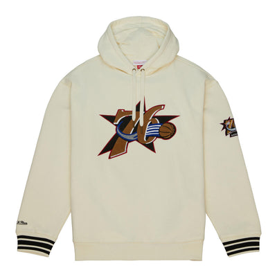 NBA CHAINSTITCH HEAVYWEIGHT HOODIE RETRO 76ERS - Cream - Image 1