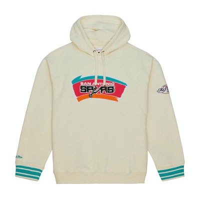 NBA CHAINSTITCH HEAVYWEIGHT HOODIE RETRO SPURS Cream FPHD6657-SASYYPPPCREA - Image 1