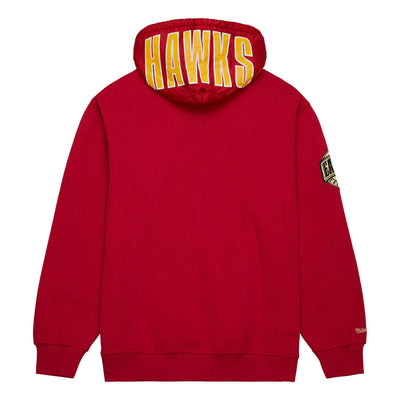 NBA TEAM OG 2.0 FLEECE HOODIE VINTAGE LOGO HAWKS Scarlet FPHD7112-AHAYYPPPSCAR - Image 2