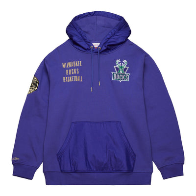 NBA TEAM OG 2.0 FLEECE HOODIE VINTAGE LOGO BUCKS REGAL PURPLE FPHD7112-MBUYYPPPRGPR - Image 1