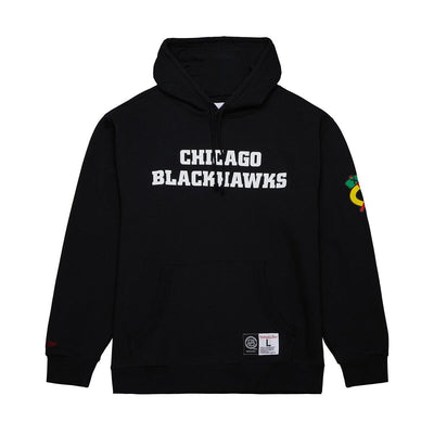 NHL GAME TIME FLEECE HOODIE CURRENT LOGO BLACKHAWKS Black FPHD7315-CBHYYPPPBLCK - Image 1