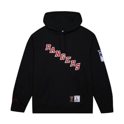 NHL GAME TIME FLEECE HOODIE VINTAGE LOGO RANGERS - Image 1