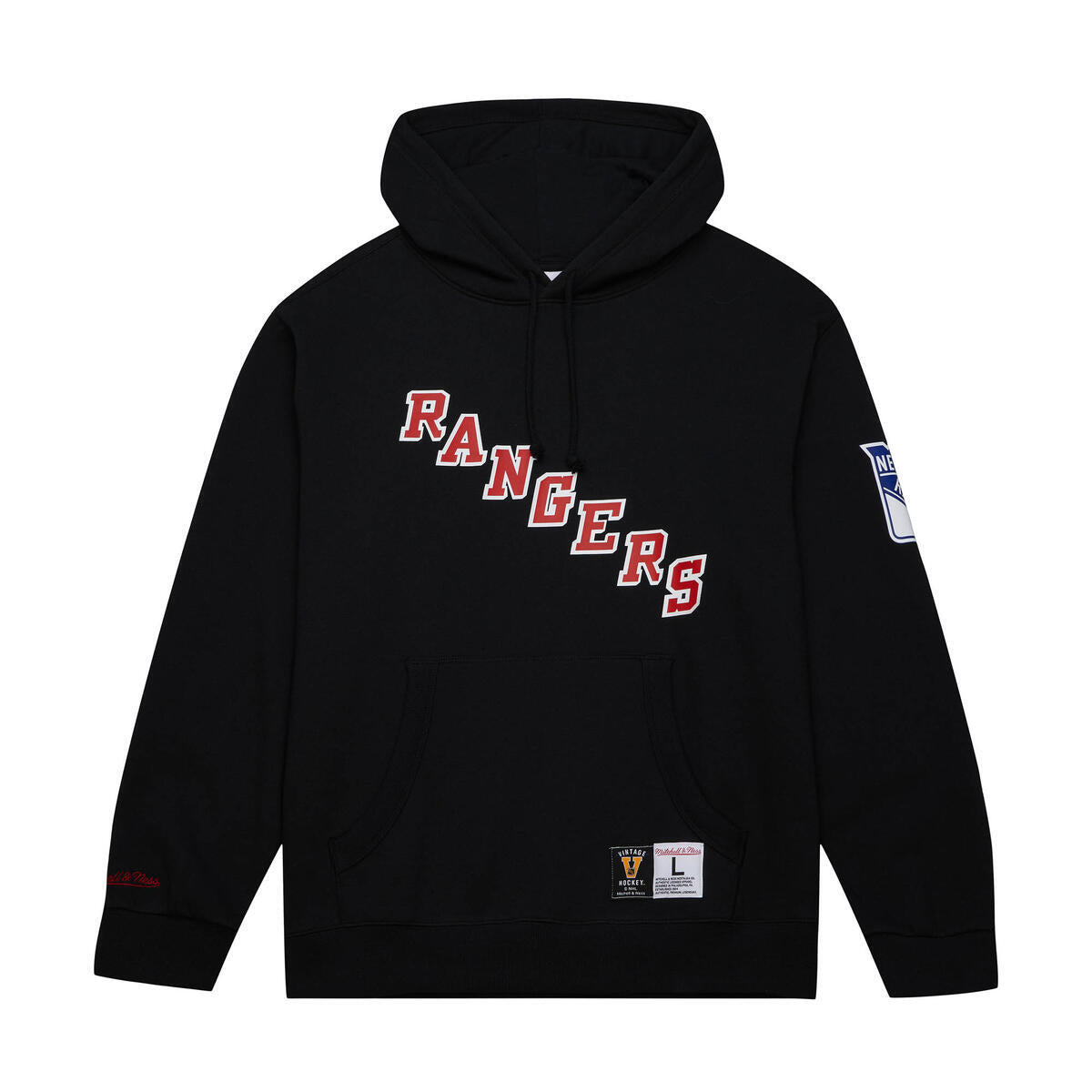 NHL GAME TIME FLEECE HOODIE VINTAGE LOGO RANGERS - Image 1