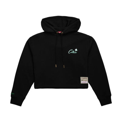 NBA WOMEN'S CROP HOODIE CELTICS - Black - Image 1