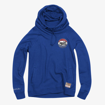 NBA WOMEN'S FUNNEL NECK FLEECE NETS - Royal - Image 1