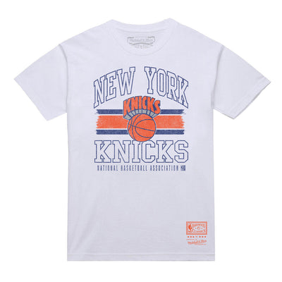 NBA STRIPED LOGO BOXY TEE NEW YORK KNICKS - White - Image 1