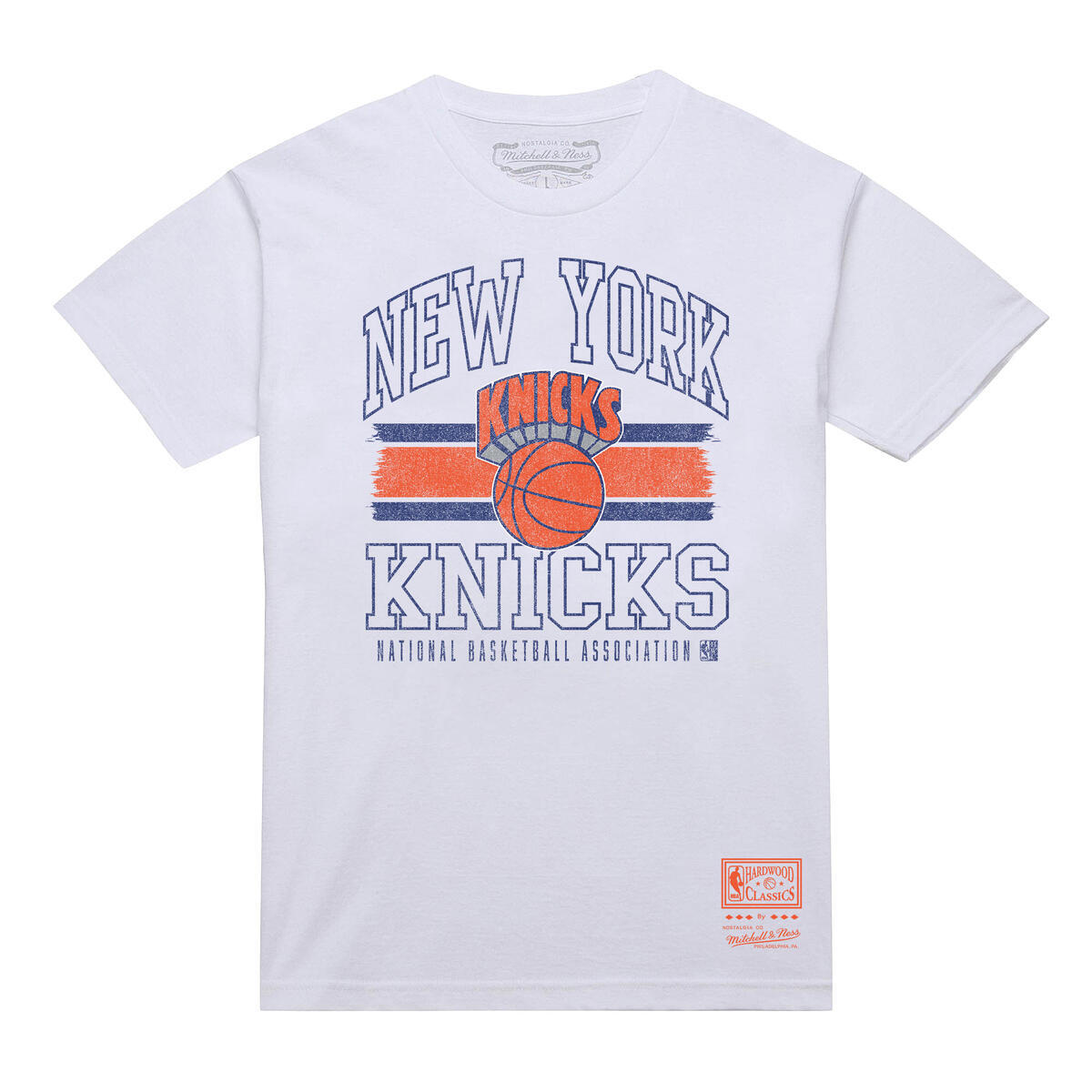 NBA STRIPED LOGO BOXY TEE NEW YORK KNICKS - White - Image 1