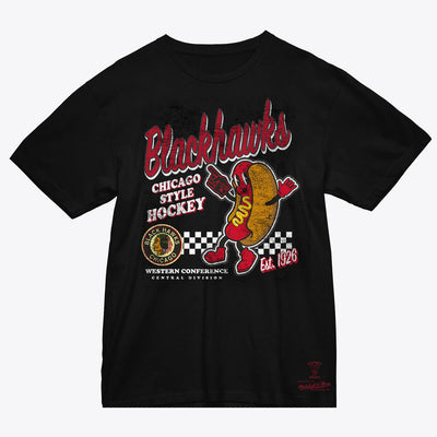 NHL CHICAGO HOT DOG TEE BLACKHAWKS - Black - Image 1