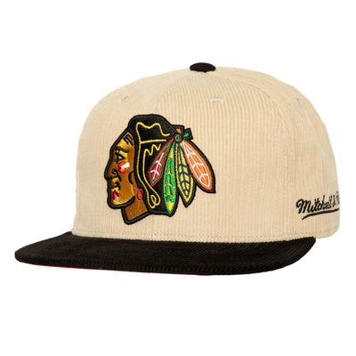 NHL 2 TONE TEAM CORD FITTED BLACKHAWKS Off White HHSF5987-CBHYYPPPOFWH - Image 1