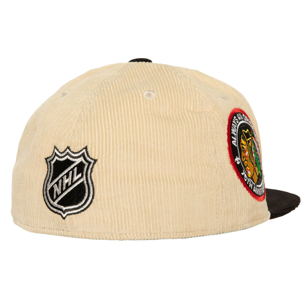 NHL 2 TONE TEAM CORD FITTED BLACKHAWKS Off White HHSF5987-CBHYYPPPOFWH - Image 2