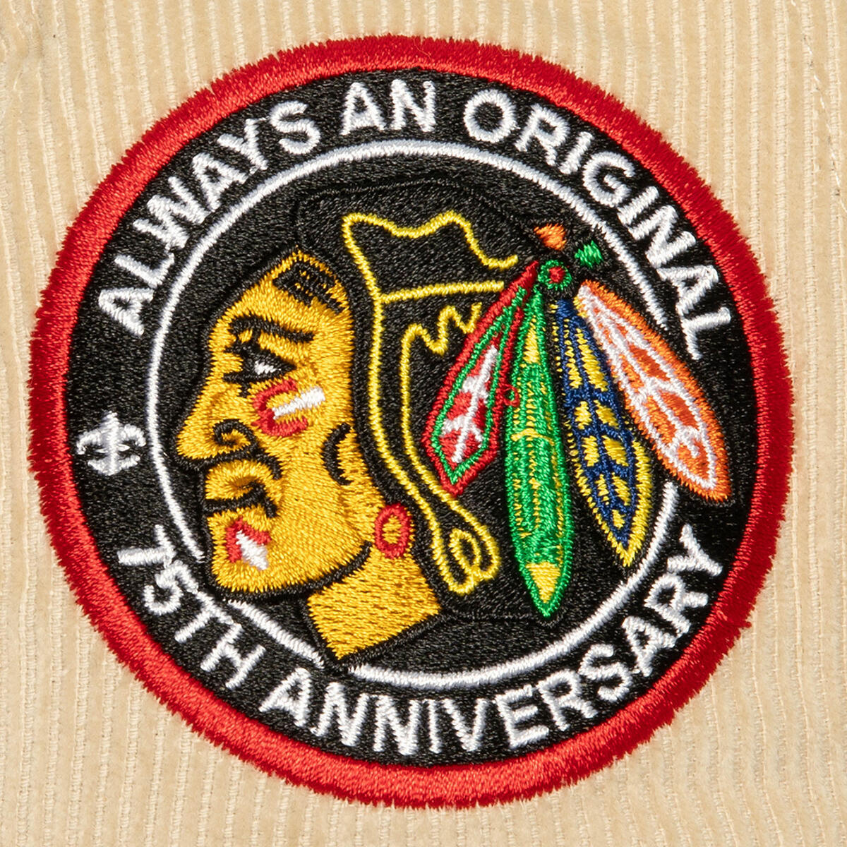 NHL 2 TONE TEAM CORD FITTED BLACKHAWKS Off White HHSF5987-CBHYYPPPOFWH - Image 3