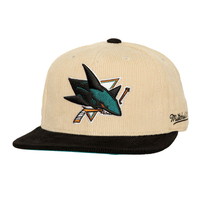 NHL 2 TONE TEAM CORD FITTED SHARKS - Off White - Image 1