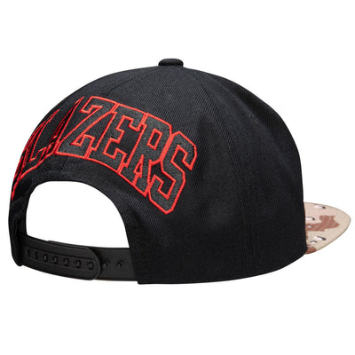 NBA CHOCO CAMO SNAPBACK HWC TRAIL BLAZERS Black HHSS1101-PTBYYPPPBLCK - Image 2