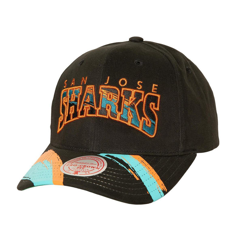 NHL BRUSHED PAST YA PRO SNAPBACK SHARKS Black HHSS5991-SJSYYPPPBLCK - Image 1