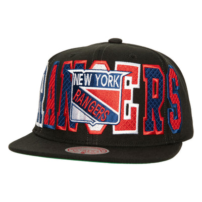 NHL VARSITY BUST SNAPBACK VNTG RANGERS Black HHSS6464-NYAYYPPPBLCK - Image 1