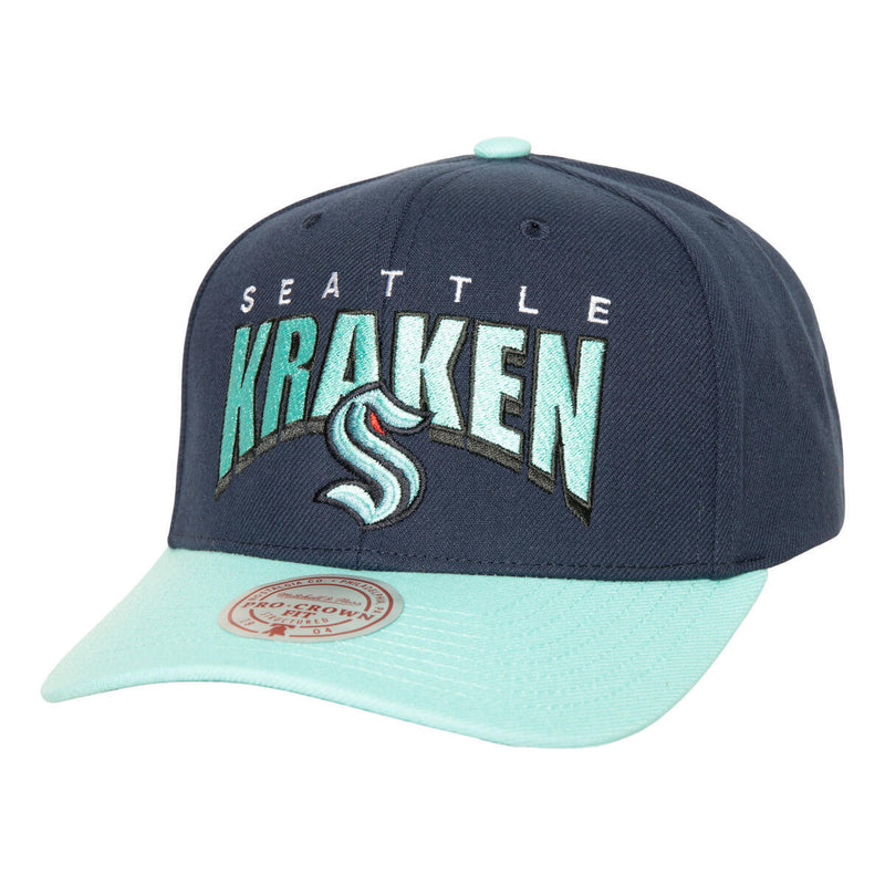 NHL BOOM TEXT PRO SNAPBACK KRAKEN Navy HHSS6642-SKRYYPPPNAVY - Image 1