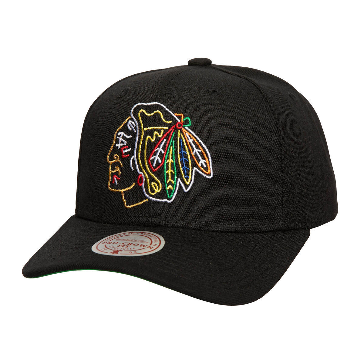 NHL NEON LOGO PRO SNAPBACK BLACKHAWKS Black HP9572-CBHBLCK - Image 1