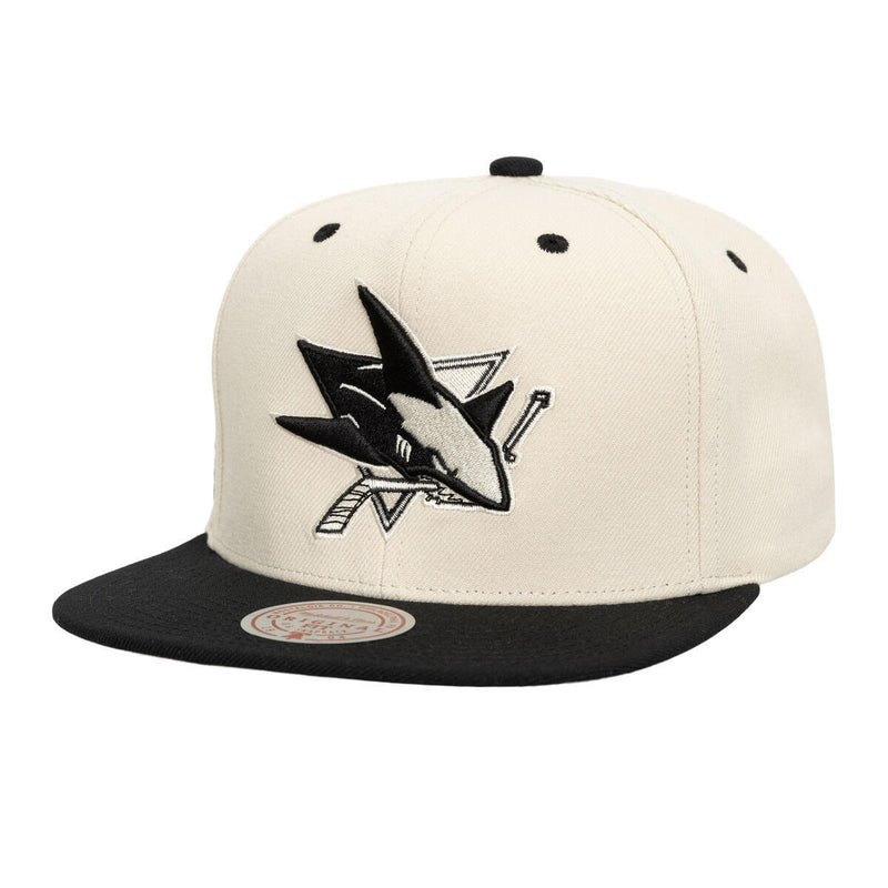 NHL EVERGREEN CREAM BLACK SNAPBACK SHARKS Off White HS9560-SJSOFWH - Image 1