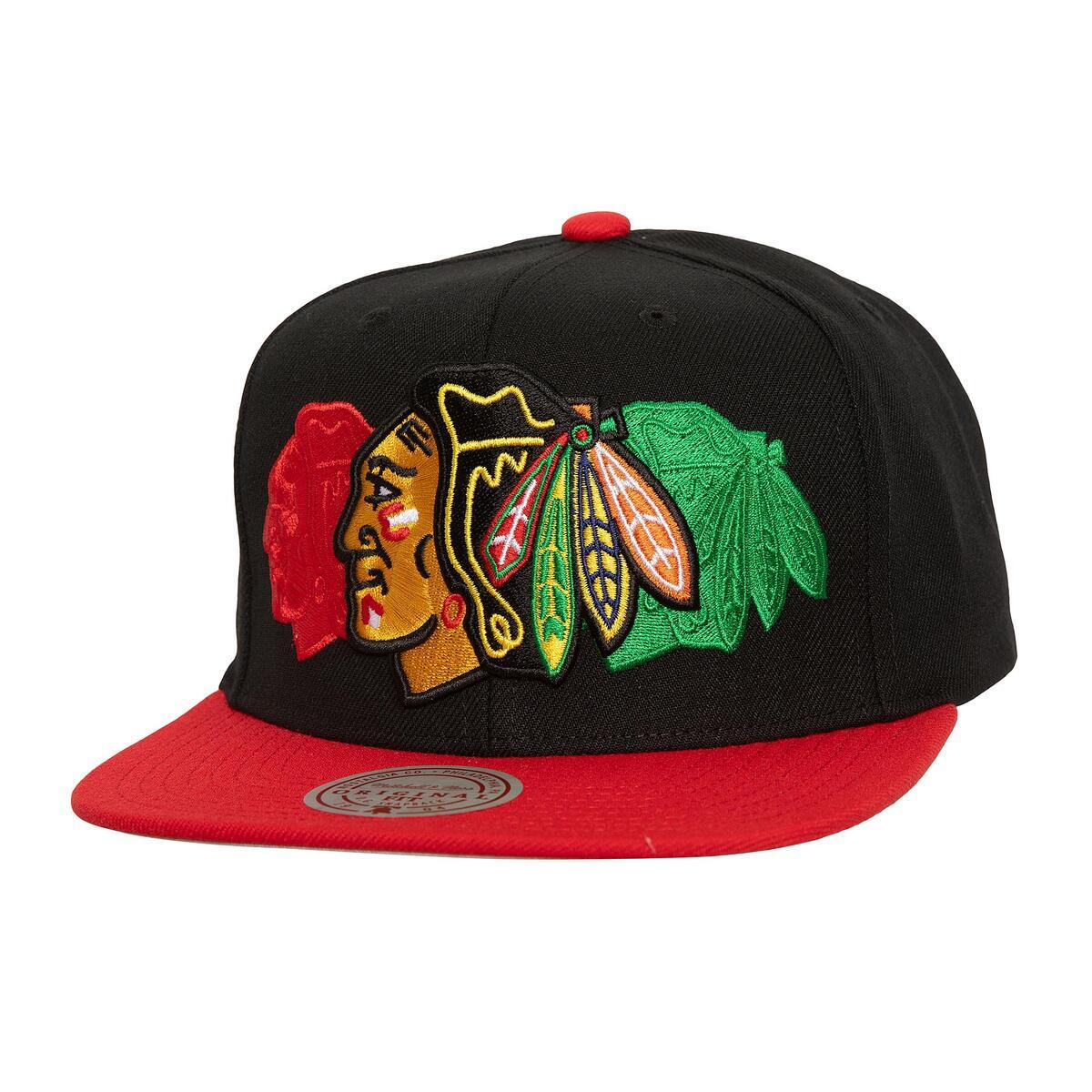 NHL TRIPLE UP SNAPBACK BLACKHAWKS Black HS9990-CBHBLCK - Image 1