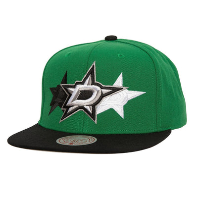 NHL TRIPLE UP SNAPBACK STARS Green HS9990-DSTGREN - Image 1