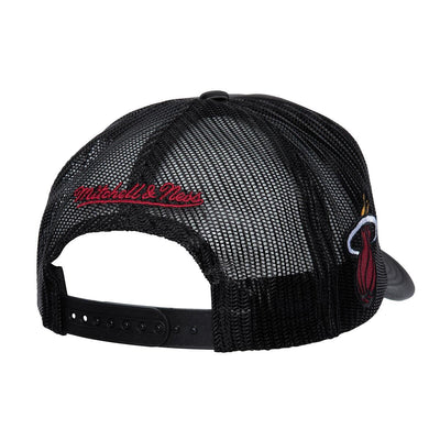 NBA SATIN TRUCKER HEAT Black HT9739-MHEBLCK - Image 2