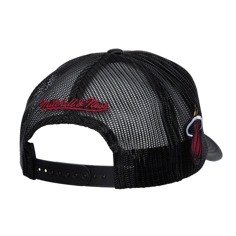 NBA SATIN TRUCKER HEAT Black HT9739-MHEBLCK - Image 2