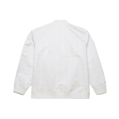 NBA TEAM LEADER SATIN BOMBER HWC EDITION VINTAGE LOGO WARRIORS - White - Image 2