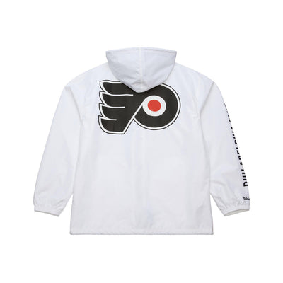 NHL HOODED COACHES JACKET CURRENT LOGO FLYERS White JK10781-PFLWHIT - Image 2