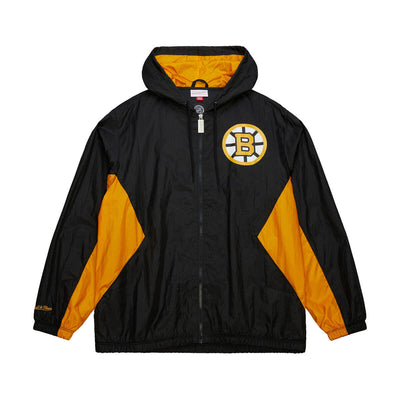 NHL PLAYMAKER FULL ZIP WINDBREAKER CURRENT LOGO BRUINS Black JK11150-BBNBLCK - Image 1