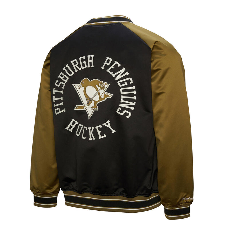 NHL DOUBLE CLUTCH LW SATIN JACKET PITTSBURGH PENGUINS - Image 7